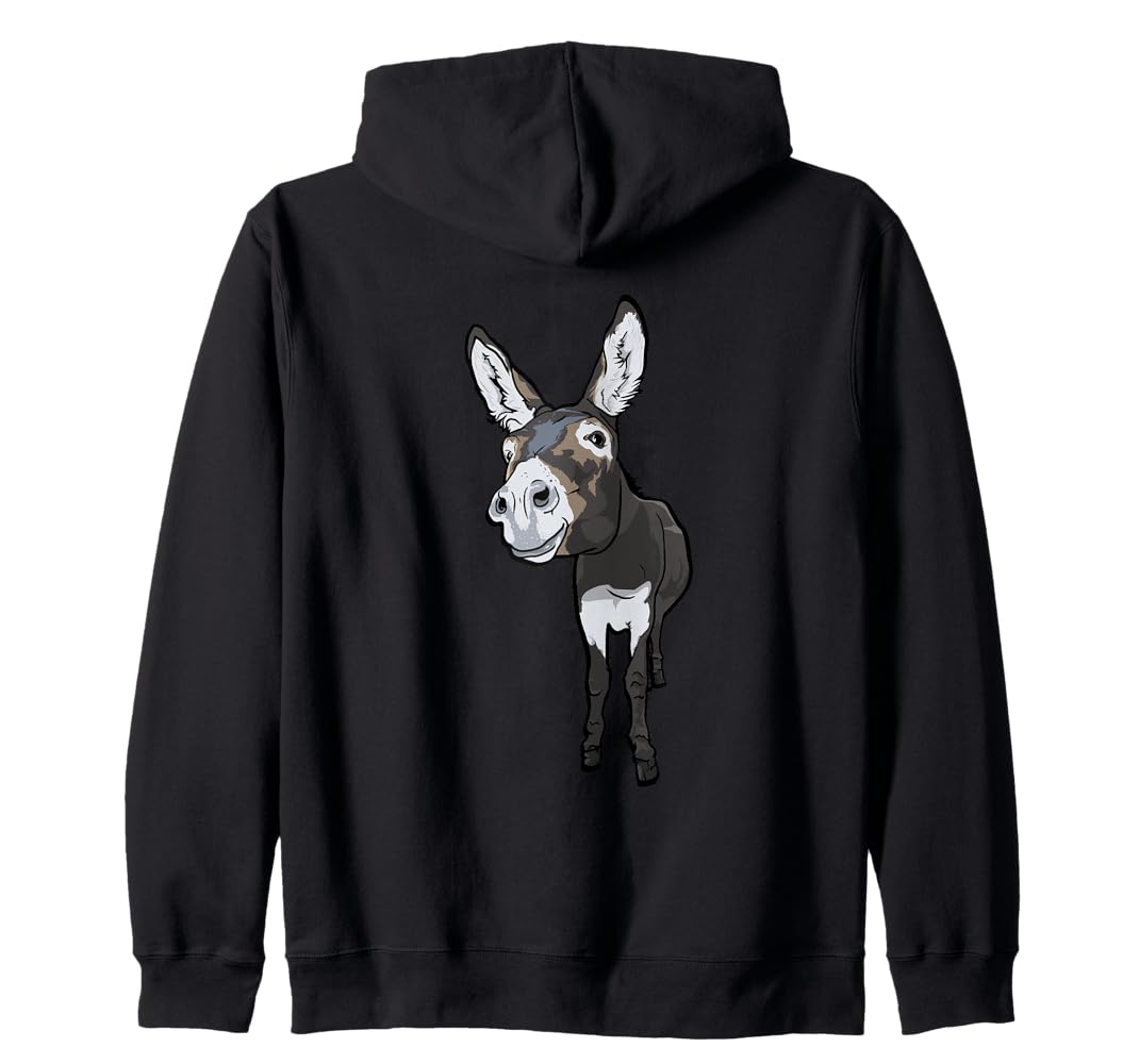 Amazon.com: Funny Donkey Face Zip Hoodie : Clothing, Shoes